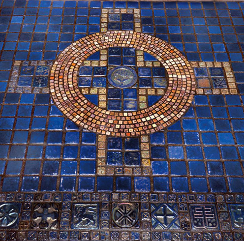 Gothic floor tiles St. Paul's Cathedral-Detroit