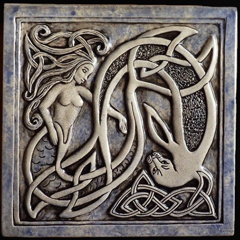 Carved clay relief-Earthesong tiles