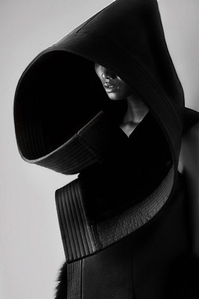 Hooded outfit by designer-Qiu-Hao