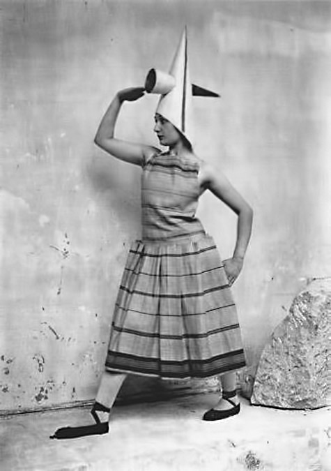 Constantin-Brancusi---Lizica-Codreanu-studies-in-costumes-designed-by-Brancusi,-Paris,-1924