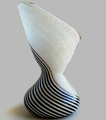 Dino Martens for Aureliano Toso,-Murano-Italian-Art Glass Vase