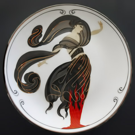 ERTE-'Flames of Love'-Limited-Edition Collector Plate