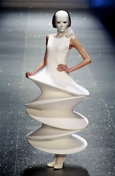 Pierre Cardin-white hoop-dress