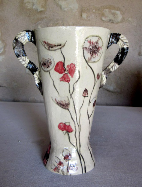 oquerico,-Villebois-Lavalette,-France Botanical decorated vase