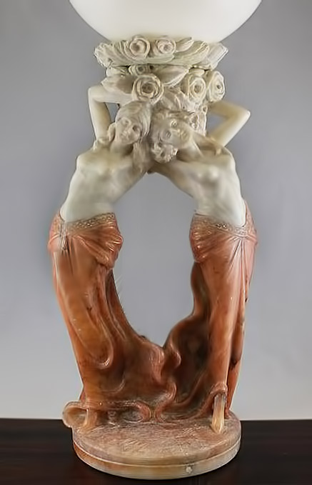 An-Italian-carved-two-tone-alabaster-figural-lamp