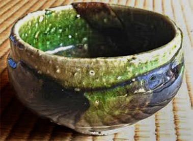 oribe tea bowl Masakazu Kusakabe