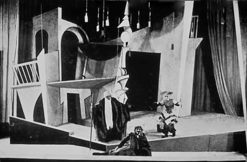 1921--Russian--cubo-futurist,-pre-constructivist-production-of-Turandot-at-the-MAT-(Studio)--directed-by-Yevgeny-Vakhtangov,-designed-by-Igor-Nivinsky