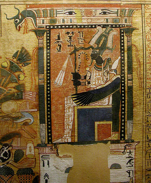  Papyrus art from Book of the Dead from the tomb of a scribe called Nebqed from the 18th Dynasty _louvre_museum