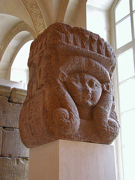 column with the face of Hathor at temple of Bastet at Bubastis_Louvre Museum