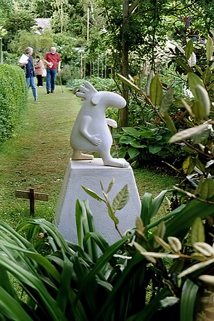 Baby Clanger-sculpture,-Bergh Apton sculpture trail Norfolk