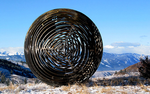 Bernard Hosey outdoor sphere sculpture