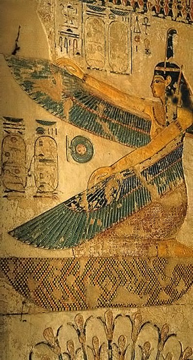 Goddess-Maat-kneeling-with-outspread-wings-