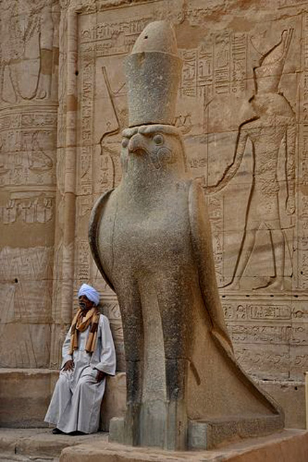 Horus-falcon statue