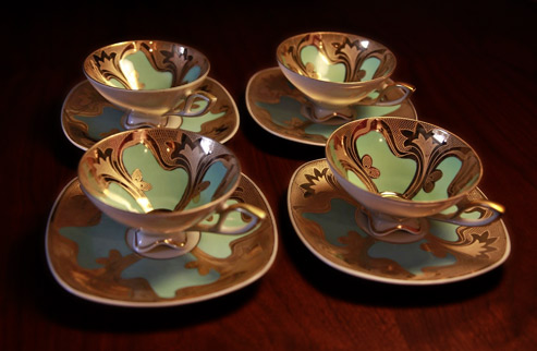 RW-Bavaria-Germany-Turquoise-and-Gold-Tea-Cups
