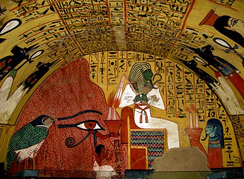 Tomb-of-Pashedu Luxor - painted tomb both walls and ceiling