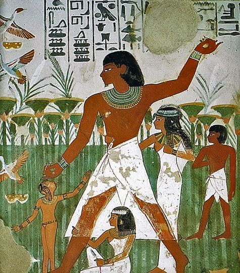 Tomb of Nakht 18th Dynasty     wall relief  art