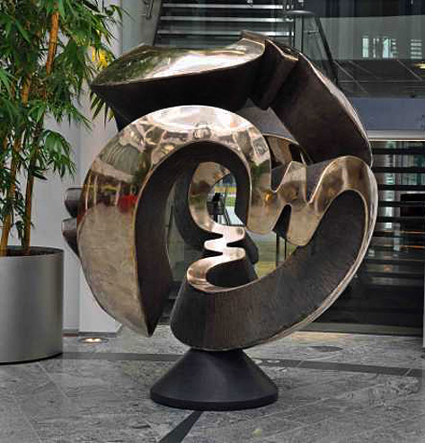 artpark_sculpture Jens Ingvard Hansen - World Wide Widex Chrome finish abstract sculpture