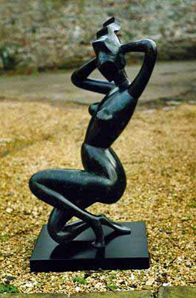 artpark_sculpture John Huggins Caprice kneeling nude girl