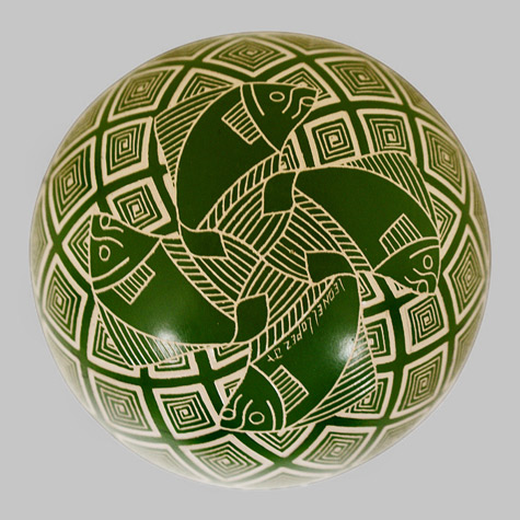 Leonel Lopez-Jr-Green Maze spherical pot