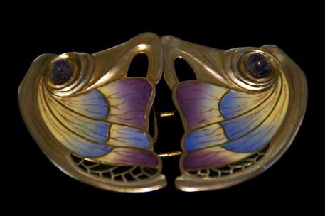 Rene-lalique-brooch in gold and enamel