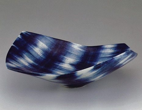 Ceramic abstract bowl-GALLERY-JAPAN---Fukushima Hiroko