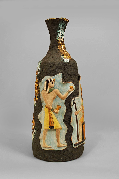 1930s-Italian-Egyptian-Revival-Lava-Vase-by-Italo-Casini