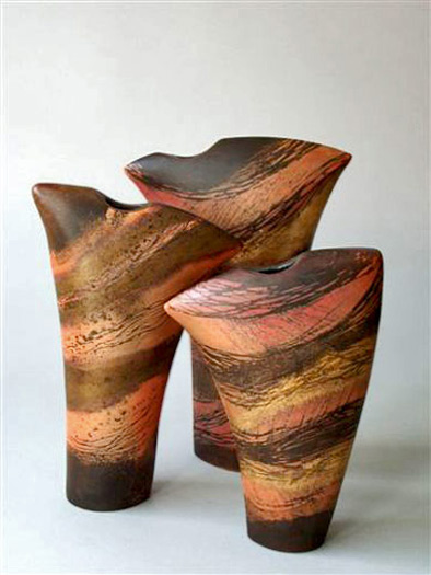 Anne James three contemporary vessels