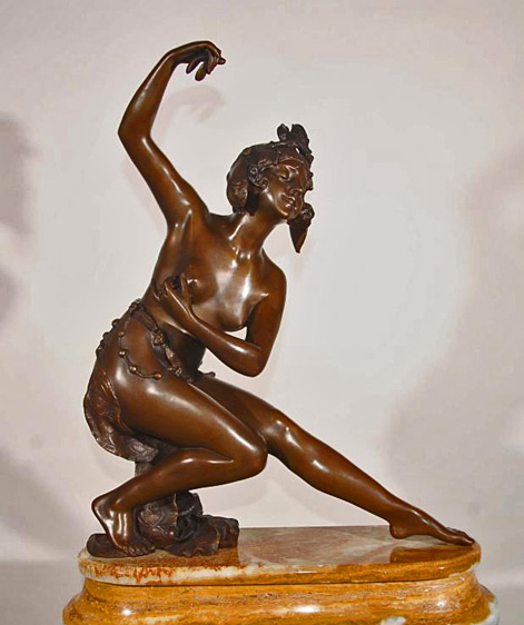 Art-Deco-Bronze-Figure-Statue-Egyptian-Dancer-by-Gori
