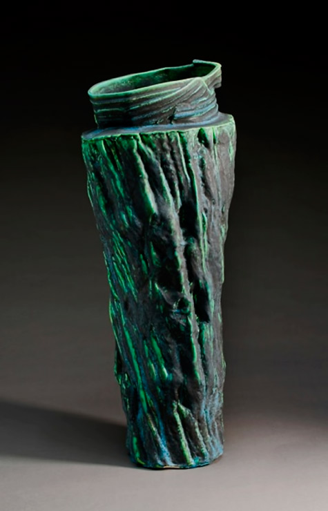 Dry-Creek-Bed-Detritus,-2012.-Merran-Esson.-Ceramic-with-copper-glaze.-70Hx31Wx28Dcm