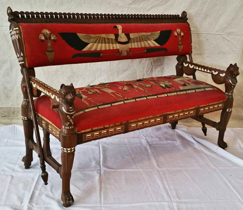 Egyptian-Revival-Carved-and-Inlaid-Rosewood-Loveseat