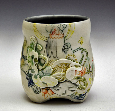 Handmade ceramic coffee cup by Michelle Summers-Imaginative Bloom