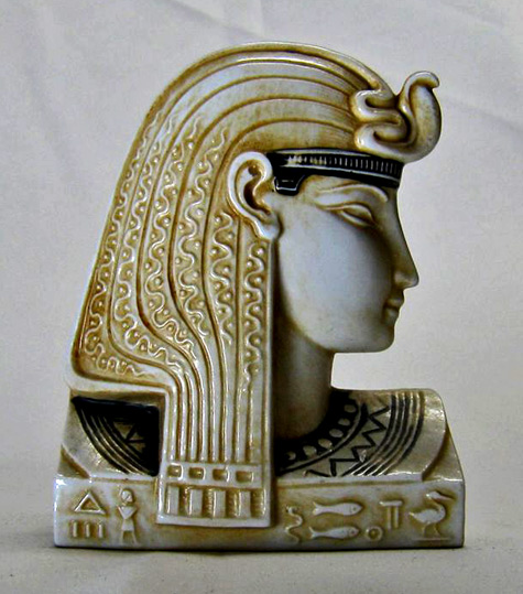 Schafer-Vater-ceramic match-holder Egyptian pharaoh bust 
