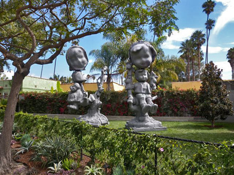 Two large outdoor sculptures by Paul Mccarthy