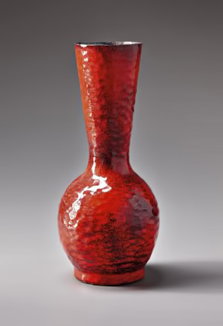 GIO-PONTI-AND-PAOLO-DE-POLI---red enameled-copper-vase-60s