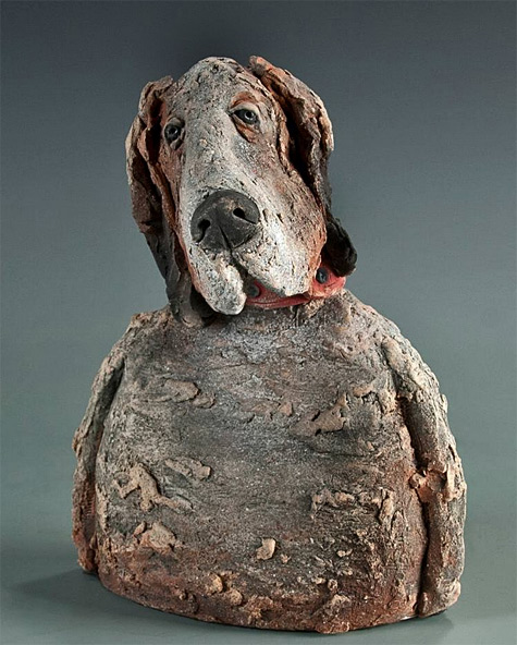Saatchi-Art-Artist--Roelna-Louw--Ceramic-2014-Sculpture--Woof-17 Pottery dog bust