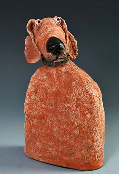 roelna-woof5-paint_ceramic dog sculpture