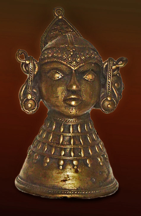Dhokra-Queen head bust 