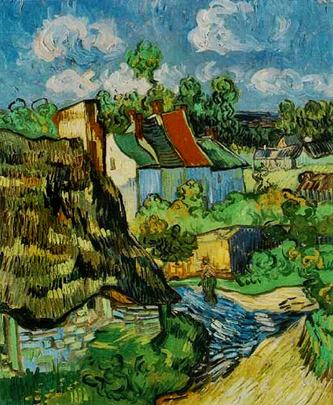 Houses-in-Auvers-1890 Vincent Van Gogh