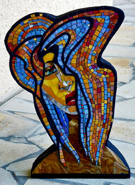 I-Am-Here-by-Irit-Levy---Mainly-art-on-Flickr - mosaic bust of a women
