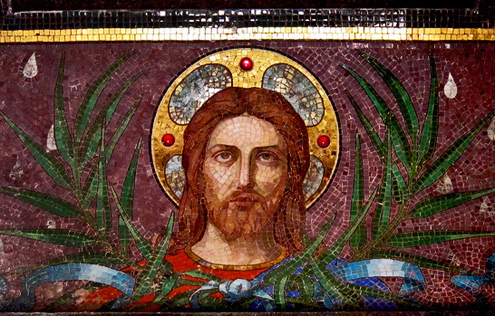 Père-Lachaise-Cemetery-Kay Harpa mosaic of Jesus