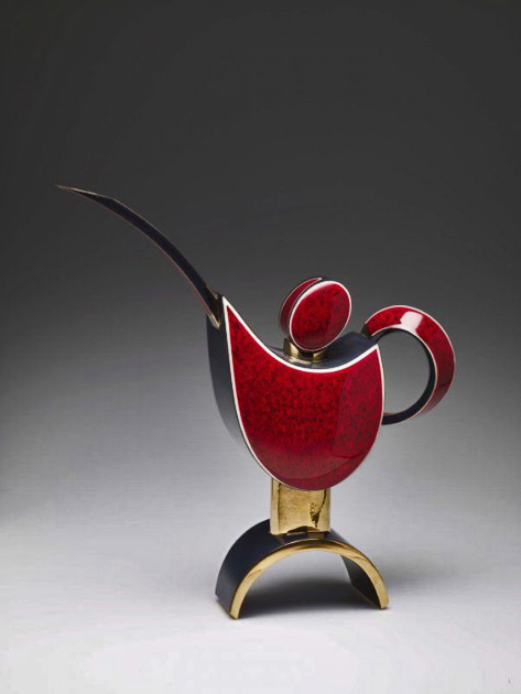 Teapot-—-Red-and-Black-by-Porntip-Sangvanich