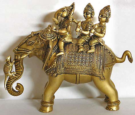 ganesha-riding-elephant-with-two-consorts-riddhi-HK46_l