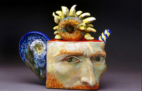 Noi Volkov ceramic Van Gogh teapot