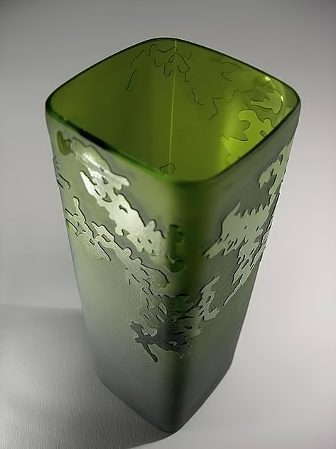 Anne Jacob art glass vase, France