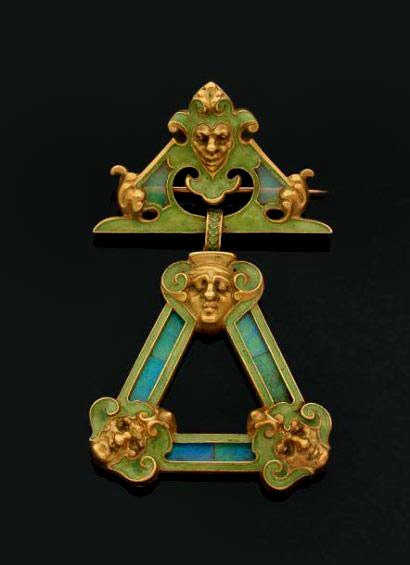 Rene-Lalique-art-nouveau-brooch Brooch.-Rene-Lalique-(1860-1945).-Ca-1893-1896)