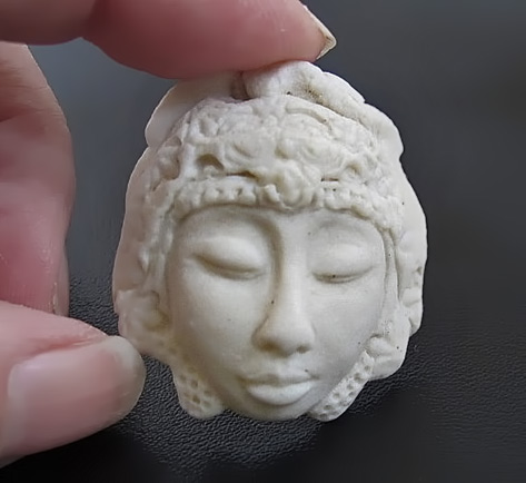Ceramic-White-Tara,-Kwan-Yin,-Quan-Yin-Exotic-Little-Face-Original-by-Jill-Taylor--