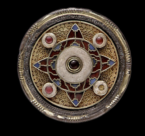 Anglo-Saxon-Faversham-disk-brooch Disk Brooch--early-7th-century Anglo- Saxon made in Faversham