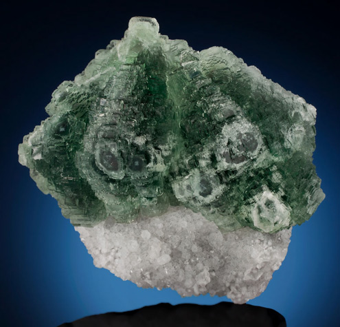 Green-Fluorite-on-Quartz-.-Piaotang-Mine,-Xihuashan-Ore-Field,-Dayu-Co.,-Ganzhou-Prefecture,-Jianxi-Prov