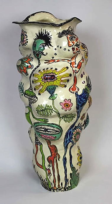 Vase-with-Talking-Heads-2012 by Jenny Orchard