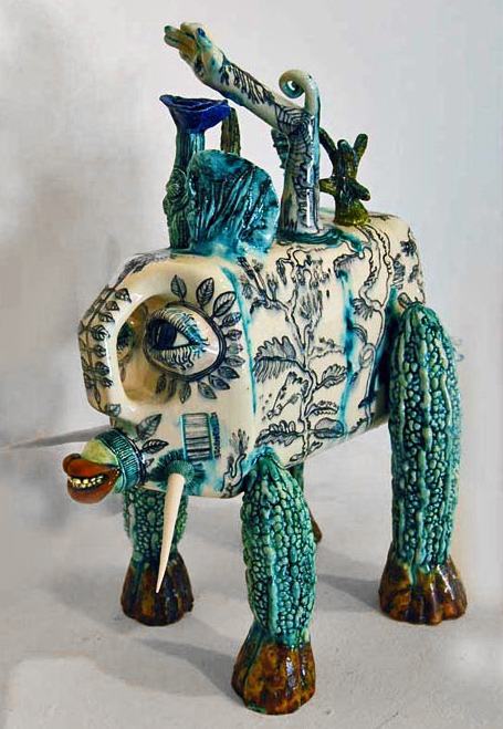 Jenny Orchard Hybrid sculpture 'Elephantoil' 